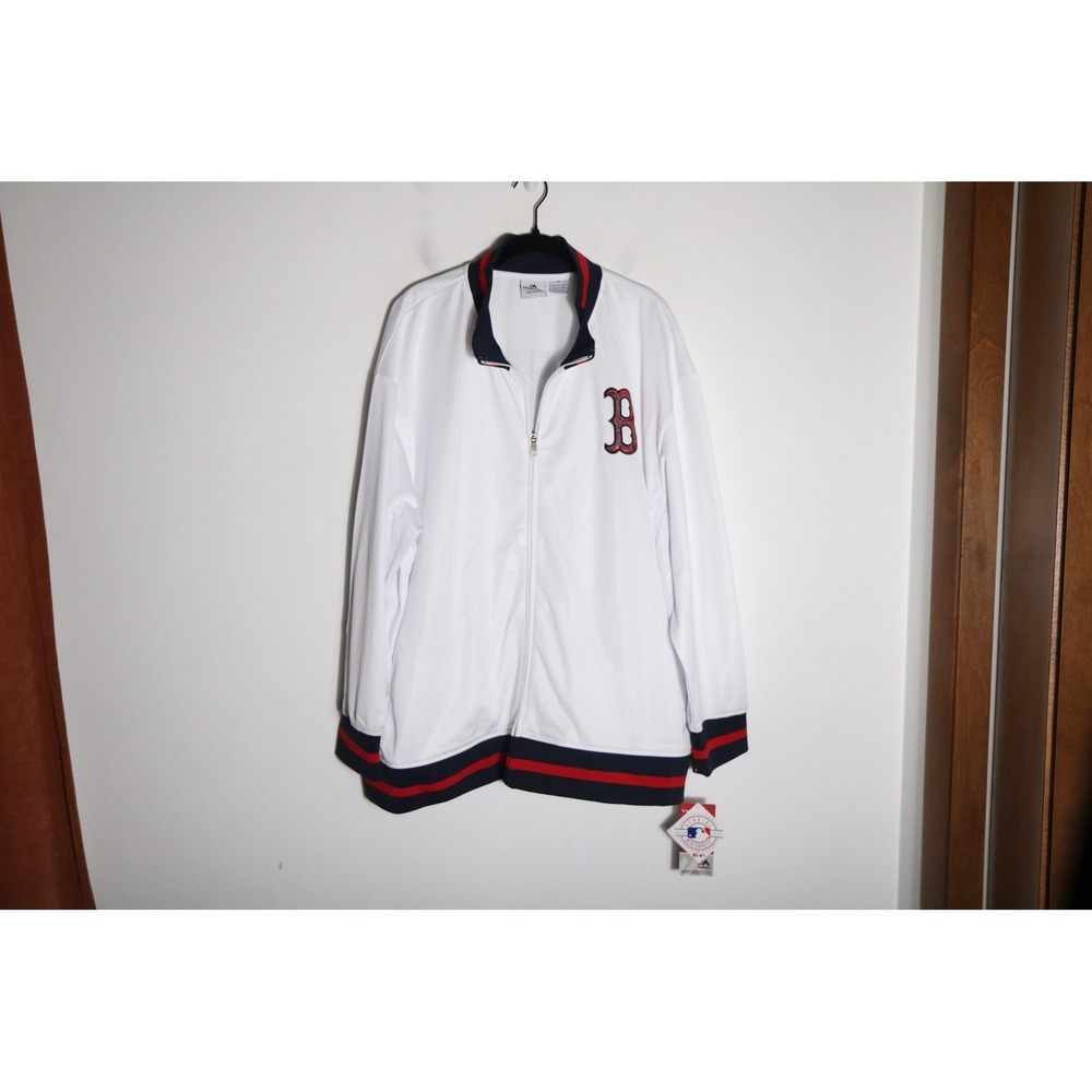 Majestic Boston Red Socks Womens Sequin Embellished Zip Up‎ Jacket 3X Baseball
